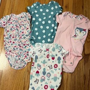 Carters baby girl  Onesie lot